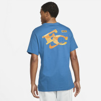 Nike F.C. T-Shirt Seasonal Graphic Blauw Geel