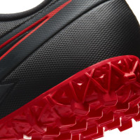 Nike Mercurial Vapor 13 Academy Turf Voetbalschoenen (TF) Zwart Rood