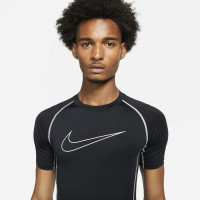 Nike Pro Dri-FIT Ondershirt Korte Mouwen Zwart