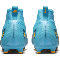 Nike Mercurial Superfly 8 Pro Gras Voetbalschoenen (FG) Kids Blauw Oranje