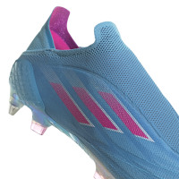adidas X Speedflow+ IJzeren-Nop Voetbalschoenen (SG) Blauw Roze Wit