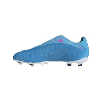 adidas X Speedflow.3 Veterloze Gras Voetbalschoenen (FG) Blauw Roze Wit