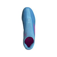 adidas X Speedflow.3 Veterloze Gras Voetbalschoenen (FG) Blauw Roze Wit