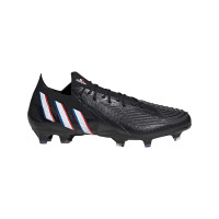 adidas Predator Edge.1 Gras Voetbalschoenen (FG) Low Zwart Wit Rood Blauw