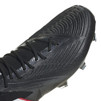 adidas Predator Edge.1 Gras Voetbalschoenen (FG) Low Zwart Wit Rood Blauw