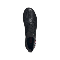 adidas Predator Edge.3 Gras / Kunstgras Voetbalschoenen (MG) Zwart Wit Rood