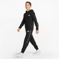 PUMA Essentials+ Tape Joggingbroek Fleece Kids Zwart Wit