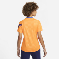 Nike FC Barcelona Pre-Match Trainingsshirt 2021-2022 Dames Oranje Zwart