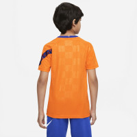 Nike FC Barcelona Pre-Match Trainingsshirt 2021-2022 Kids Oranje Zwart