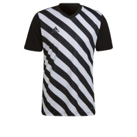 adidas Entrada 22 Graphic Football Shirt Black White