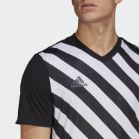 adidas Entrada 22 Graphic Football Shirt Black White