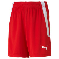 PUMA TeamLiga Kids Football Shorts Red White