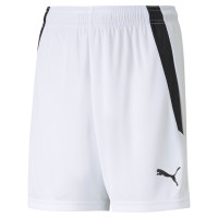 PUMA TeamLiga Kids Football Shorts White Black