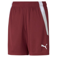 PUMA teamLIGA Voetbalbroekje Kids Bordeauxrood Wit
