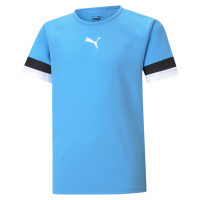 PUMA teamRISE Voetbalshirt Kids Lichtblauw Zwart Wit