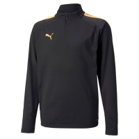 PUMA teamLiga Trainingstrui 1/4-Zip Kids Zwart Oranje