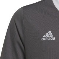 adidas Entrada 22 Kids Football Shirt Dark Grey White