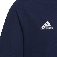 adidas Entrada 22 Trainingsset Kids Donkerblauw Wit