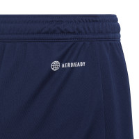 adidas Entrada 22 Kids Football Shorts Dark Blue White