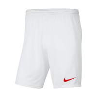 Nike Dri-FIT Park III Football Shorts White Red