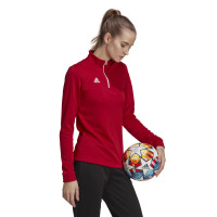 adidas Entrada 22 Trainingstrui 1/4-Zip Dames Rood Wit