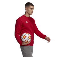 adidas Entrada 22 Crew Sweater Trainingspak Rood Zwart