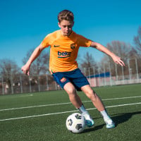 Nike FC Barcelona Strike Trainingsset 2021-2022 Kids Oranje Donkerblauw