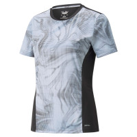 PUMA Individual Liga Graphic Trainingsshirt Dames Zwart Lichtgrijs