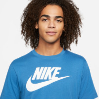 Nike NSW Icon Futura T-Shirt Blauw Wit