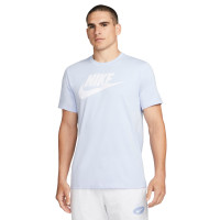 Nike NSW Icon Futura T-Shirt Lichtblauw Wit