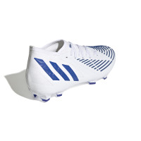 adidas Predator Edge.2 Gras Voetbalschoenen (FG) Wit Blauw Wit