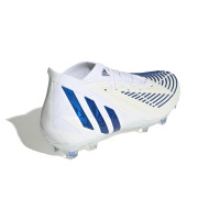 adidas Predator Edge.1 Gras Voetbalschoenen (FG) Wit Blauw Wit