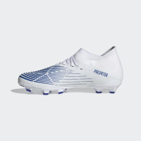 adidas Predator Edge.3 Gras Voetbalschoenen (FG) Wit Blauw Wit