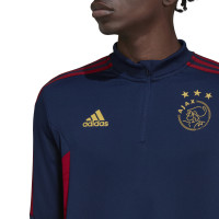 adidas Ajax Trainingstrui 2022-2023 Donkerblauw Donkerrood Goud