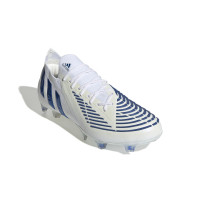 adidas Predator Edge.1 Low Gras Voetbalschoenen (FG) Wit Blauw Wit