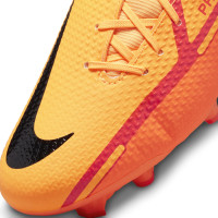 Nike Phantom GT 2 Academy DF Gras / Kunstgras Voetbalschoenen (MG) Oranje Rood Zwart