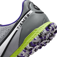 Nike Tiempo Legend 9 Pro React Turf Voetbalschoenen (TF) Lichtgrijs Wit