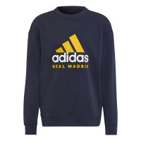 adidas Real Madrid DNA Crew Sweater 2022-2023 Donkerblauw