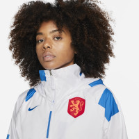 Nike Nederland Allweather Jack 2022-2023 Dames Wit Blauw Oranje