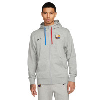 Nike FC Barcelona Club Full-Zip Hoodie 2022-2023 Grijs Zwart