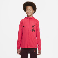 Nike Liverpool Strike Hooded Trainingspak 2022-2023 Kids Rood Bordeauxrood