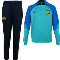 Nike FC Barcelona Strike Trainingspak 2022-2023 Kids Turquoise Blauw