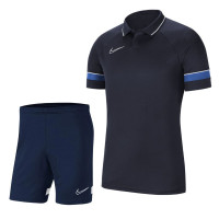 Nike Dri-Fit Academy 21 Polo Trainingsset Donkerblauw