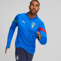 PUMA Italië 1/4-Zip Trainingstrui 2022-2024 Blauw Wit
