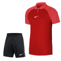 Nike Academy Pro Polo Trainingsset Rood Felrood Zwart