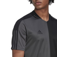 adidas Tiro Half & Half Trainingsshirt Zwart Grijs