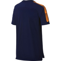 Nike Dry Squad Trainingsshirt Kids Donkerblauw Oranje