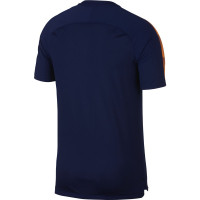 Nike Breathe Squad Trainingsshirt Blauw Oranje