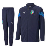 PUMA Italie Trainingspak 2022-2024 Kids Donkerblauw Blauw
