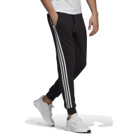 adidas 3-Stripes Fleece Trainingsbroek Zwart Wit